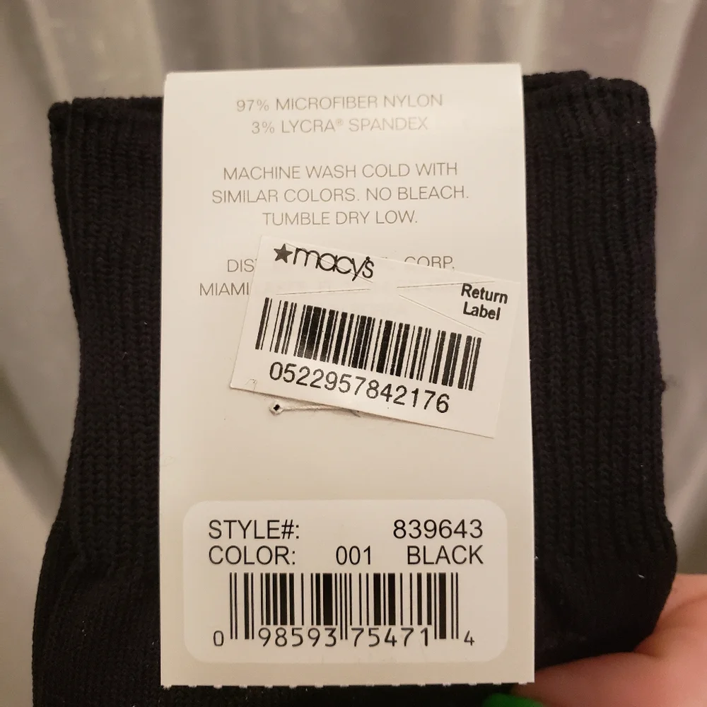 Perry Ellis Portfolio Dress Socks Black NWT